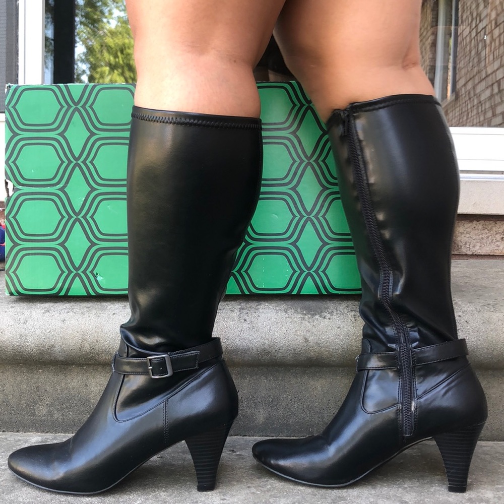 East5th Black Leather Boots
